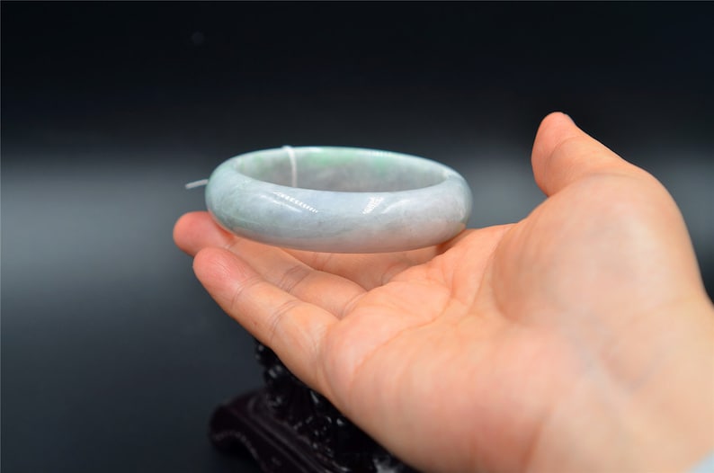 green Chinese jade bangle grade A jadeite gemstone bangle Asian jewelry 1782 56mm