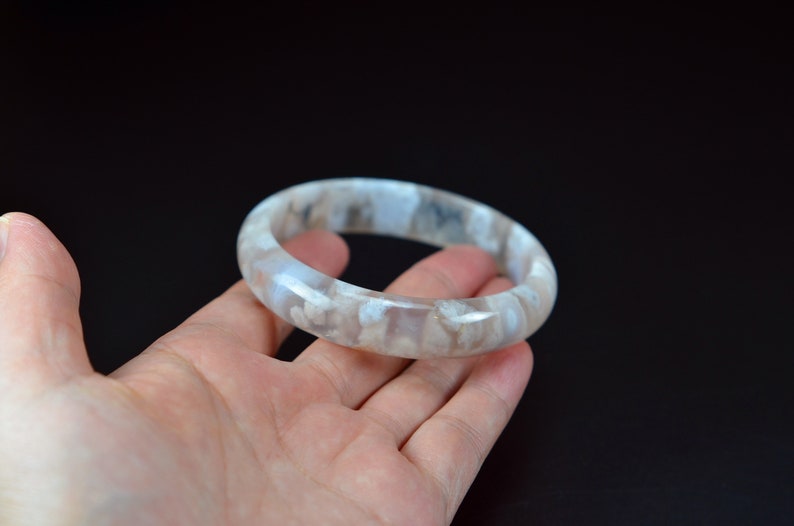 Genuine flower agate bangle 62mm 20052018