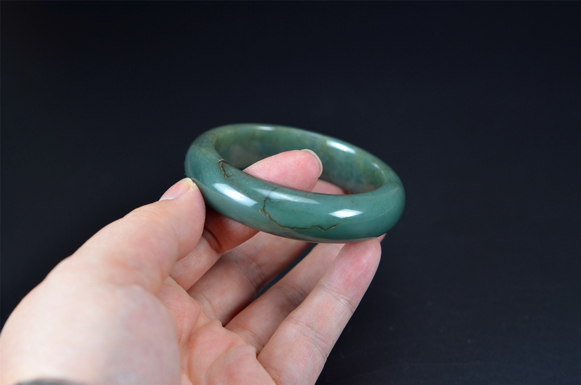 Smooth Green Jade bracelet Bangle 50 mm 200520131 Clearance | Etsy