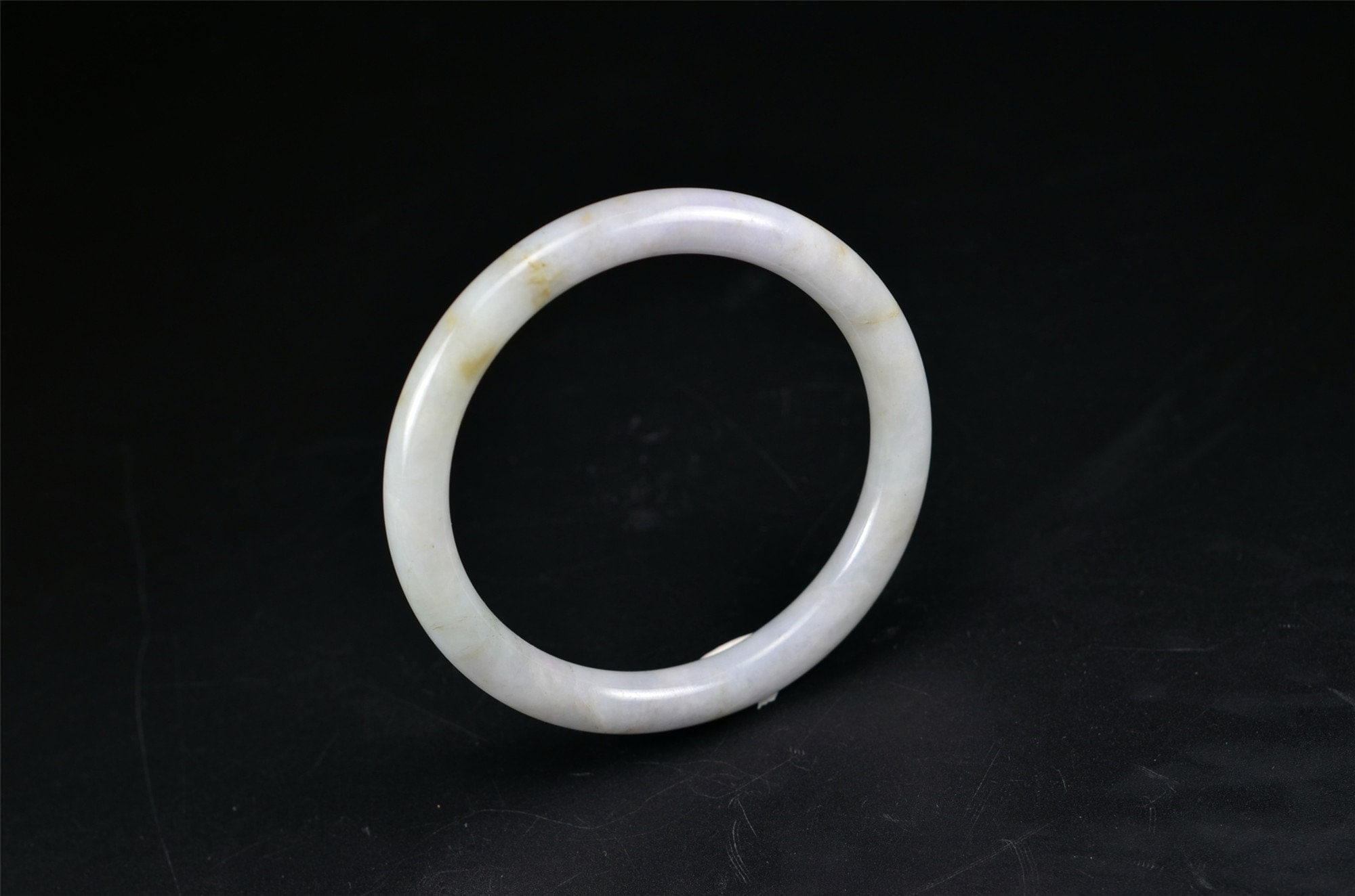 大型天然グリーン翡翠バングル ビルマ産ブレスレット 59mm BG01590003