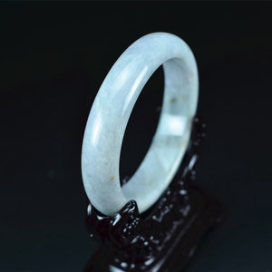 Edelstein weiß natürliche Myanmar Jadeit Armreif Jade Armband 58mm 14022027
