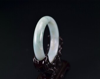 Blue Grade A Jadeite green natural Burma jade stone 52 mm 06032061