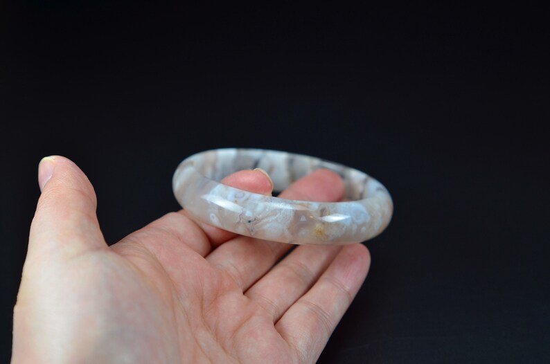 Genuine flower agate bangle 62mm 20052018