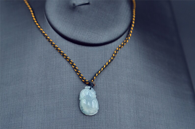 elephant jade necklace grade A Jade Jadeite Chinese jade pendant gift for kids