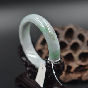 genuine jadeite bangle green grade A jade stone authentic Asian jewelry bracelet 55mm 1773