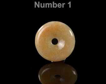 brown green genuine jade donut pendants JPT00000085