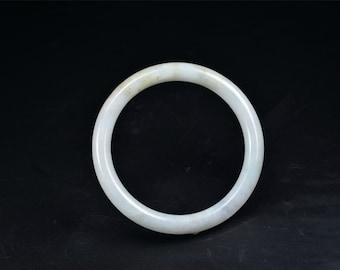 Chinese Authentic Untreated Genuine Jade Bangle Bracelet 59mm BG01590008