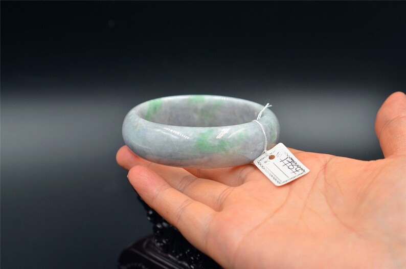 Green Luck Jade Bangle Bracelet grade A jade gemstone bracelet Asian jewelry 1784 58mm