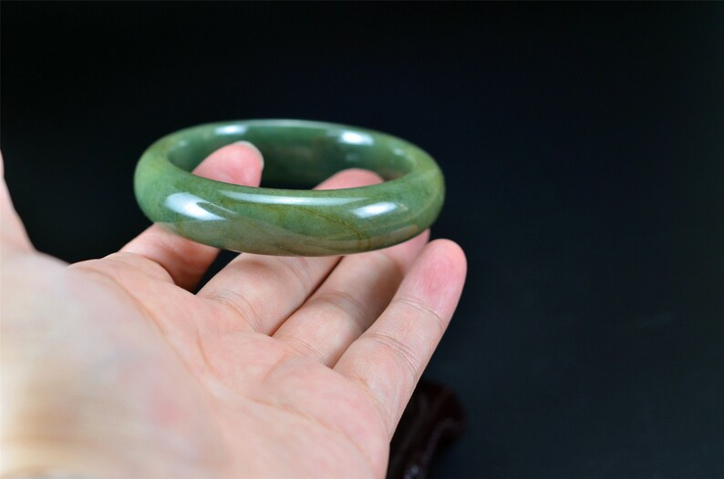 Jadeite Jade Bangles Gemstone Bracelet 55.5 mm 060320107
