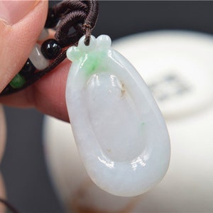 carved jade dragon pendant natural green grade A untreated Jade Jadeite Pendant necklace ruyi genuine Clearance sale !