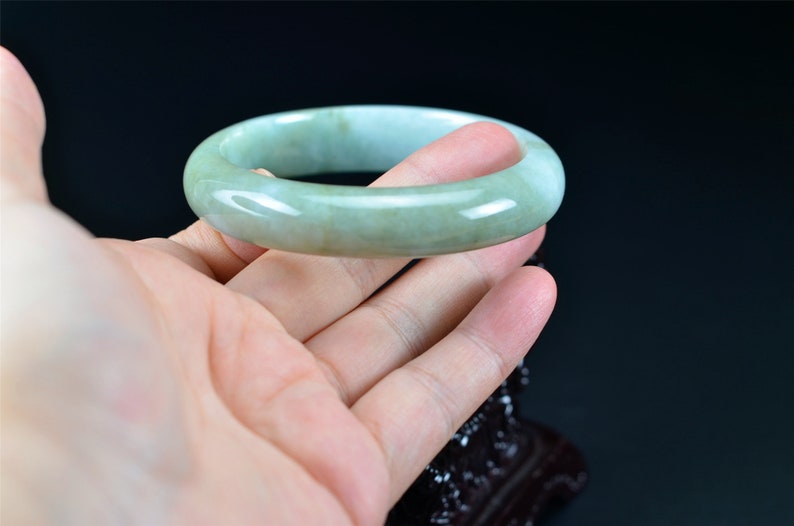 Real jadeite Grade A Burma jade stone bangle 58 mm 22022023