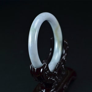 Natural Jadeite Bangle white jade bracelet real natural 53.6mm 06032086