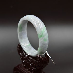 Green Luck Jade pulsera grado A pulsera de jade piedras preciosas joyería asiática 1784 58mm