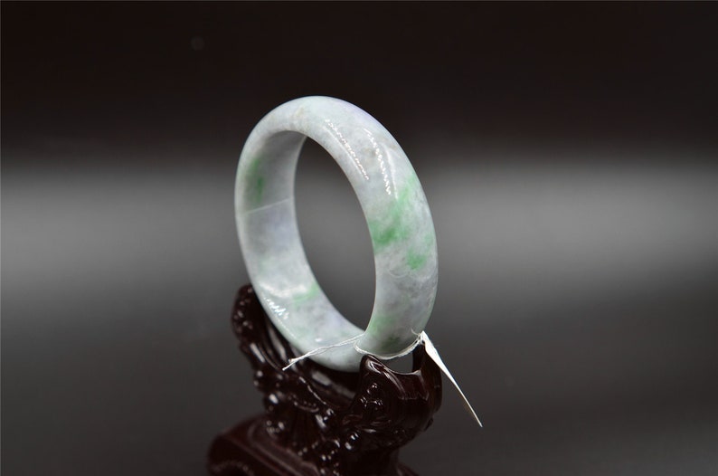 Green Luck Jade Bangle Bracelet grade A jade gemstone bracelet Asian jewelry 1784 58mm