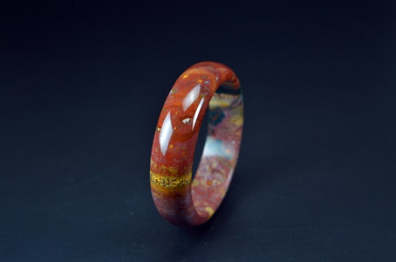 JasperJewelry マルチカラー オーシャンジャスパー ブレスレット 61 mm