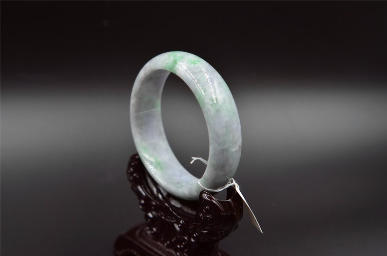 Green Luck Jade Bangle Bracelet grade A jade gemstone bracelet Asian jewelry 1784 58mm