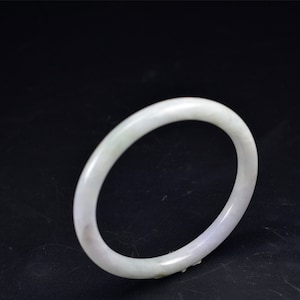 Icy transparent green Myanmar Jadeite bangle jade Bracelet 61 mm 21110