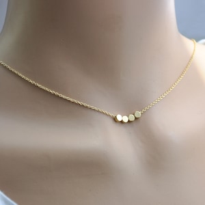 Silver Dot Necklace, Gold Dot Necklace, 4 Sisters Necklace, Graduation Gifts, Birthday Gift Gold Circle, Best Friend, Bridesmaids, Wedding