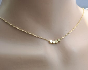 Silver Dot Necklace, Gold Dot Necklace, 4 Sisters Necklace, Graduation Gifts, Birthday Gift Gold Circle, Best Friend, Bridesmaids, Wedding