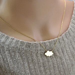 Cloud Necklace, Simple, Modern Necklace. Gold, Silver