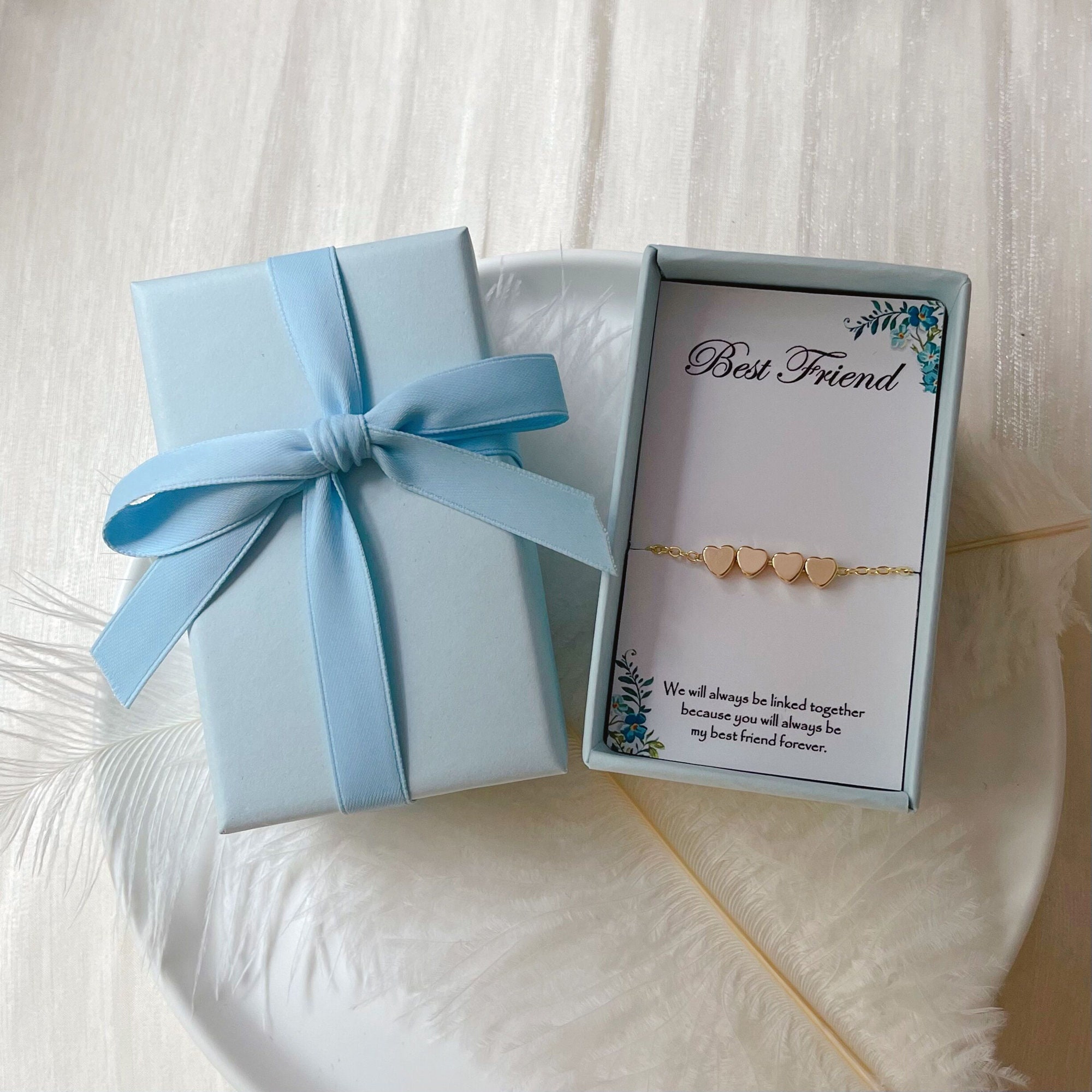 Three Sisters Jewelry, 4 Sisters gift, Best Friend Bracelet, Friendship Jewelry, BFF bracelet, Heart Bracelet, Gold Bracelet