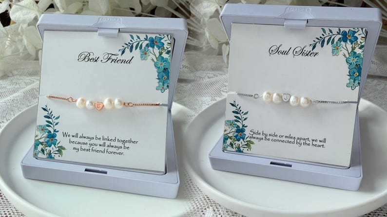 Custom Bridesmaid Bracelet Gift, Friendship Bracelet, Bridesmaid Proposal, Fresh Water Pearl Bracelet, 14K gold Silver Rose Gold Minimalist image 10