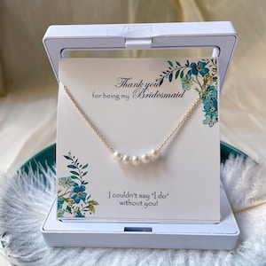 Bridesmaids Necklace Gifts, Wedding Necklace, I couldn't say I do without you, Fresh Water Pearl Necklace, Wedding pearl Necklace