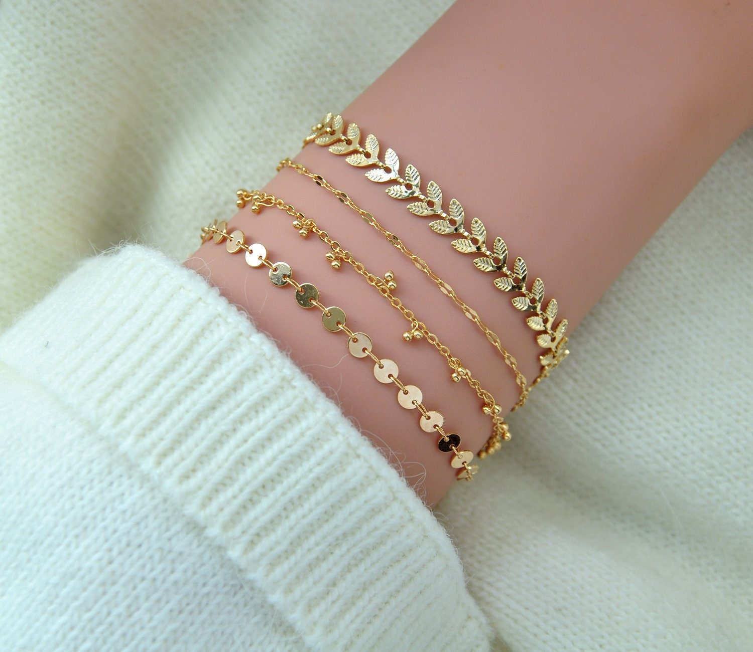 Dainty Gold Bracelet / 14k Gold Filled Bracelet / Delicate Etsy