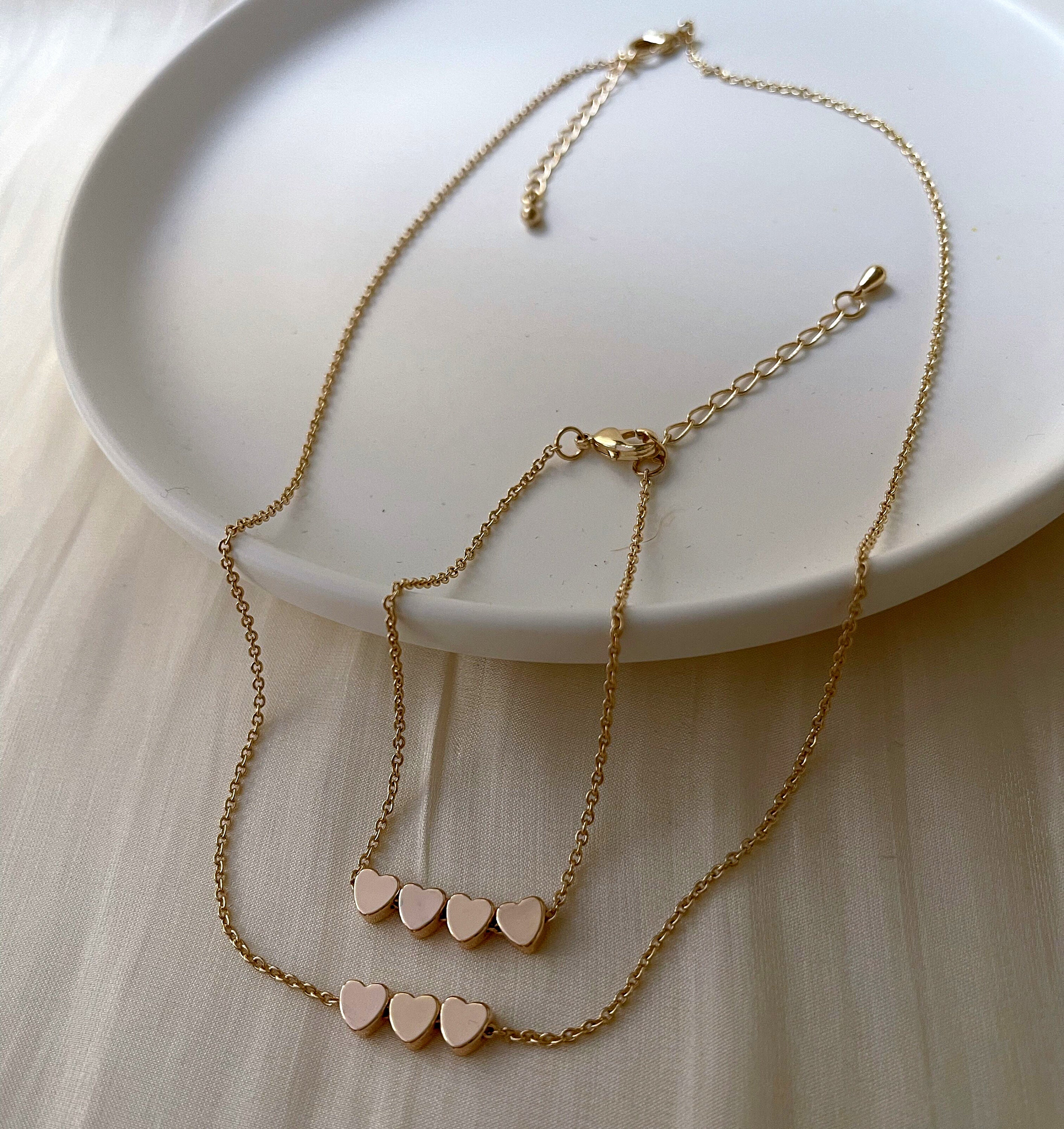 Three Sisters Jewelry, 4 Sisters gift, Best Friend Bracelet, Friendship Jewelry, BFF bracelet, Heart Bracelet, Gold Bracelet