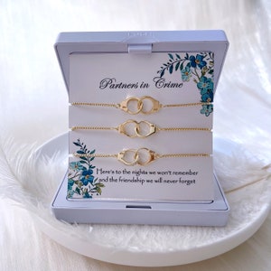 Partners in Crime Halskette, Gold Handschellen Halskette, BFF, Bff Geschenk, Bester Freund Geschenk, Freundschaft Halskette Bild 8