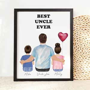 Personalized Father&#39;s Day gift for Uncle from Niece Nephew, Uncle Gift,Custom Uncle Print,Best Uncle Ever,Uncle Birthday Gift,Brother gift