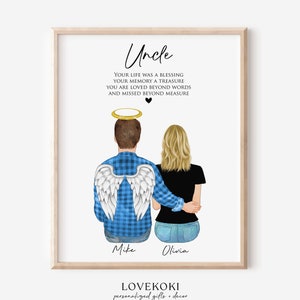 Loss of Uncle Gift, Grief Gift, Uncle Memorial Gift,Sympathy Gift, Uncle Passing Gift, Condolence Memorial Gift,In Memory of Uncle