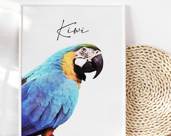 Bird Oil Portrait from Photo on Canvas Custom Bird Painting CUSTOM BIRD PORTRAIT in Oil Personalized Pet Portrait Bird Portraits