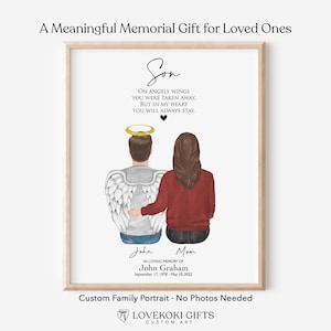 Loss of Son Memorial Gift, In Loving Memory Art, Sympathy Gift for Grief, Remembrance Keepsake, Canvas Print