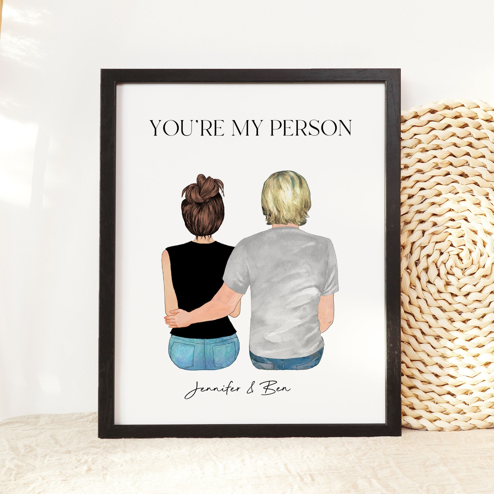 Personalized Christmas Gift for Him, Custom Couple Print, Boyfriend Birthday Gifts Meaningful Husband Gift, Anniversary Gift Couple Portrait