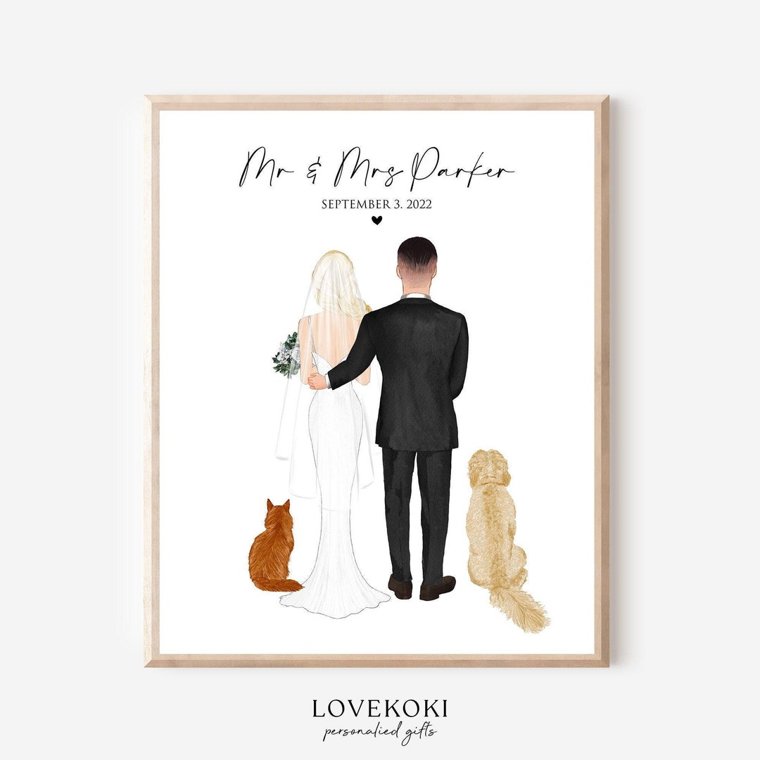 Personalized Photo Canvas - Up to 3 Photos - Wedding Gift Idea for Pet Owners - I Do Too