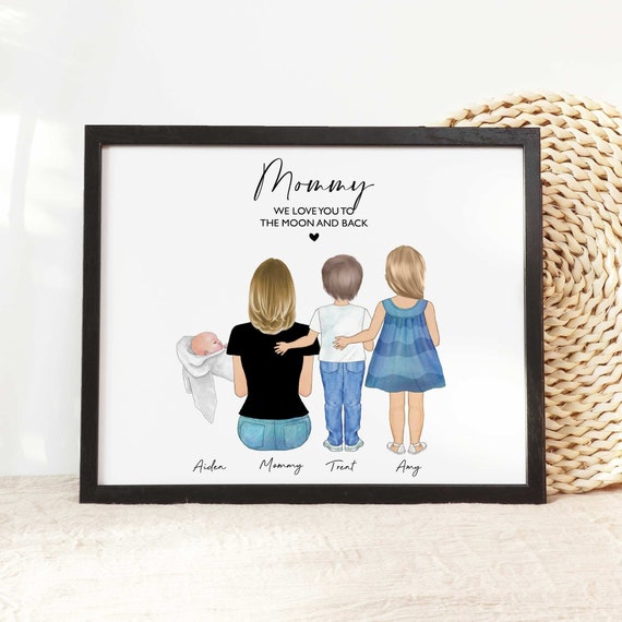 Personalized Wall Art, Mom Gift From Daughter, Custom Mother Son