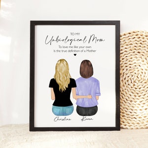 Unbiological Mom Mother's Day GIft, Personalized Step mom Gift, Other Mother, Bonus Mom Gifts, Second Mom, Foster Mom, Mother in Law gift