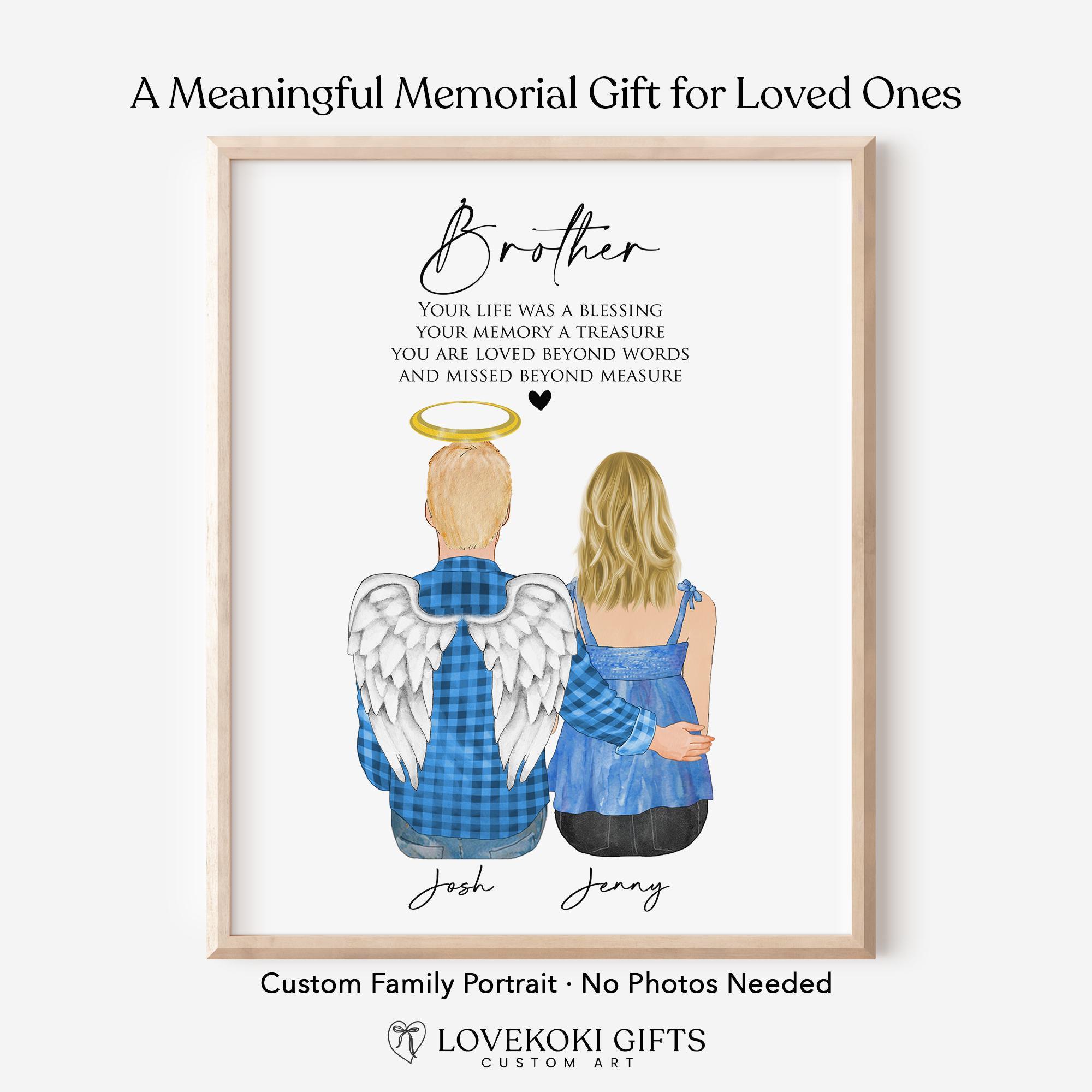 Cornice Commemorativa In Legno Per Fratello – Regalo Per Perdita, Condoglianze, Ricordo, Formato Foto 12,7x17,8 Cm