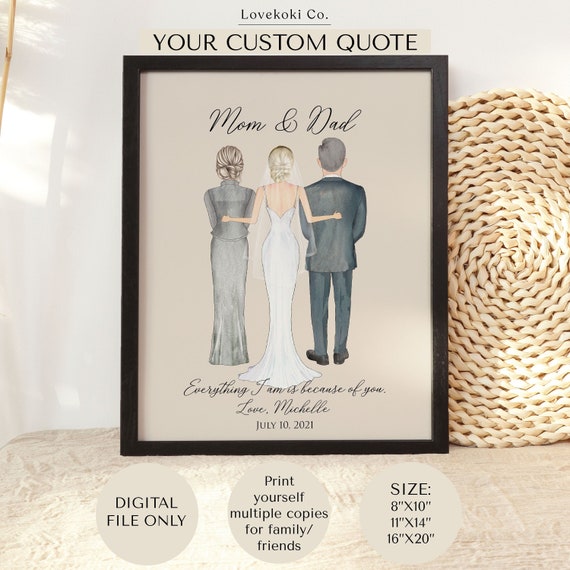 Etsy parent wedding best sale gifts