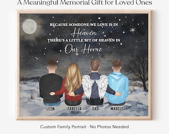 Impresión conmemorativa personalizada para papá, arte familiar personalizado, homenaje al Padre Celestial