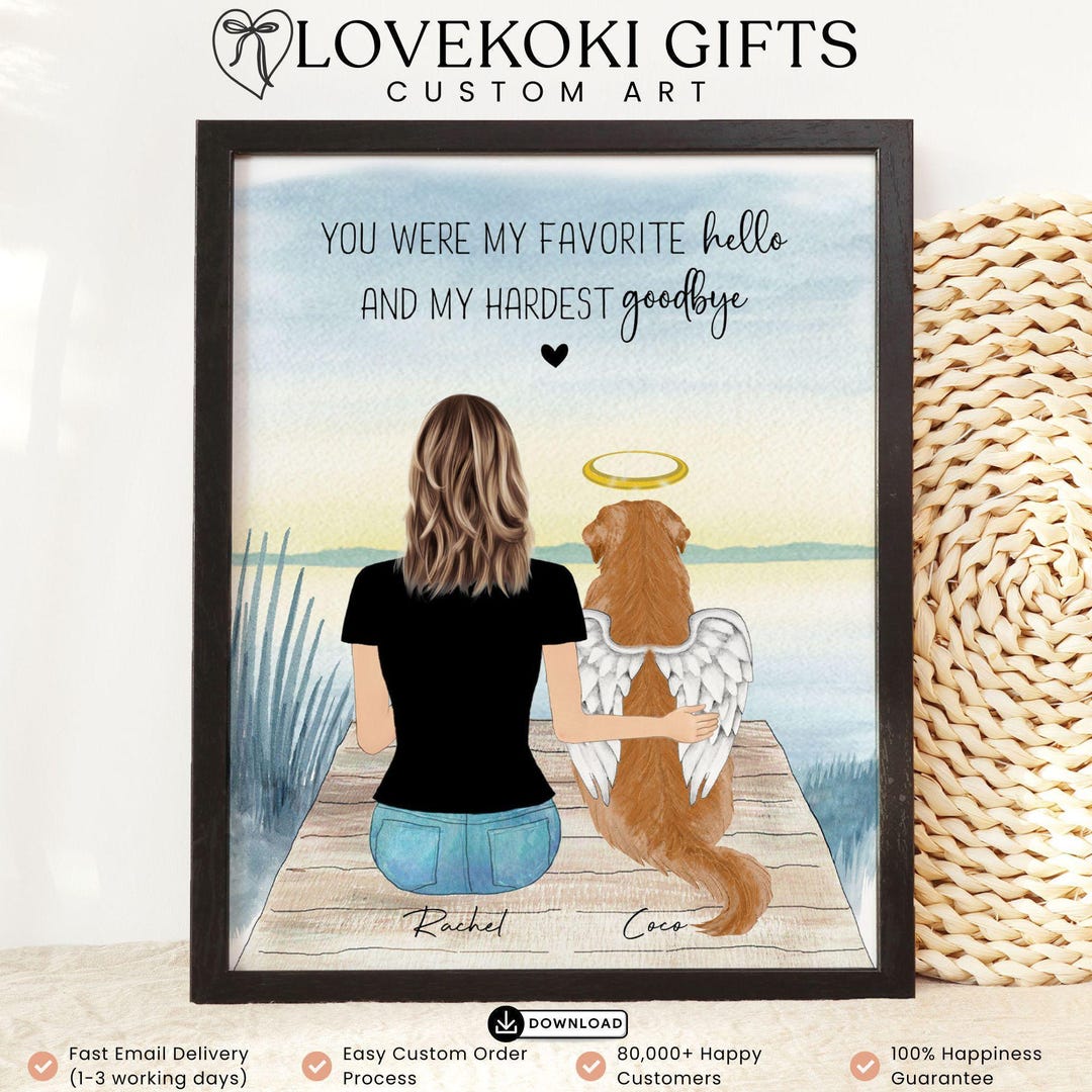 Buy Dog Memorial Gift, Pet Memorial Picture, Memorial Portrait Print,  Remembrance Gift, Pet Loss, Dog Loss Gift, Passing Away Memorial Painting  Online in India - Etsy, image size:1080x1080