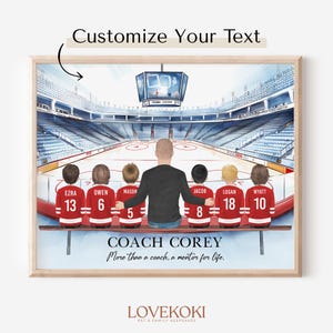 Personalisierte Eishockey-Trainer Geschenk, Team Geschenk, Custom Coach Geschenk zum Saisonende, Bester Trainer Danke Geschenk, Trainer Ruhestand Geschenk