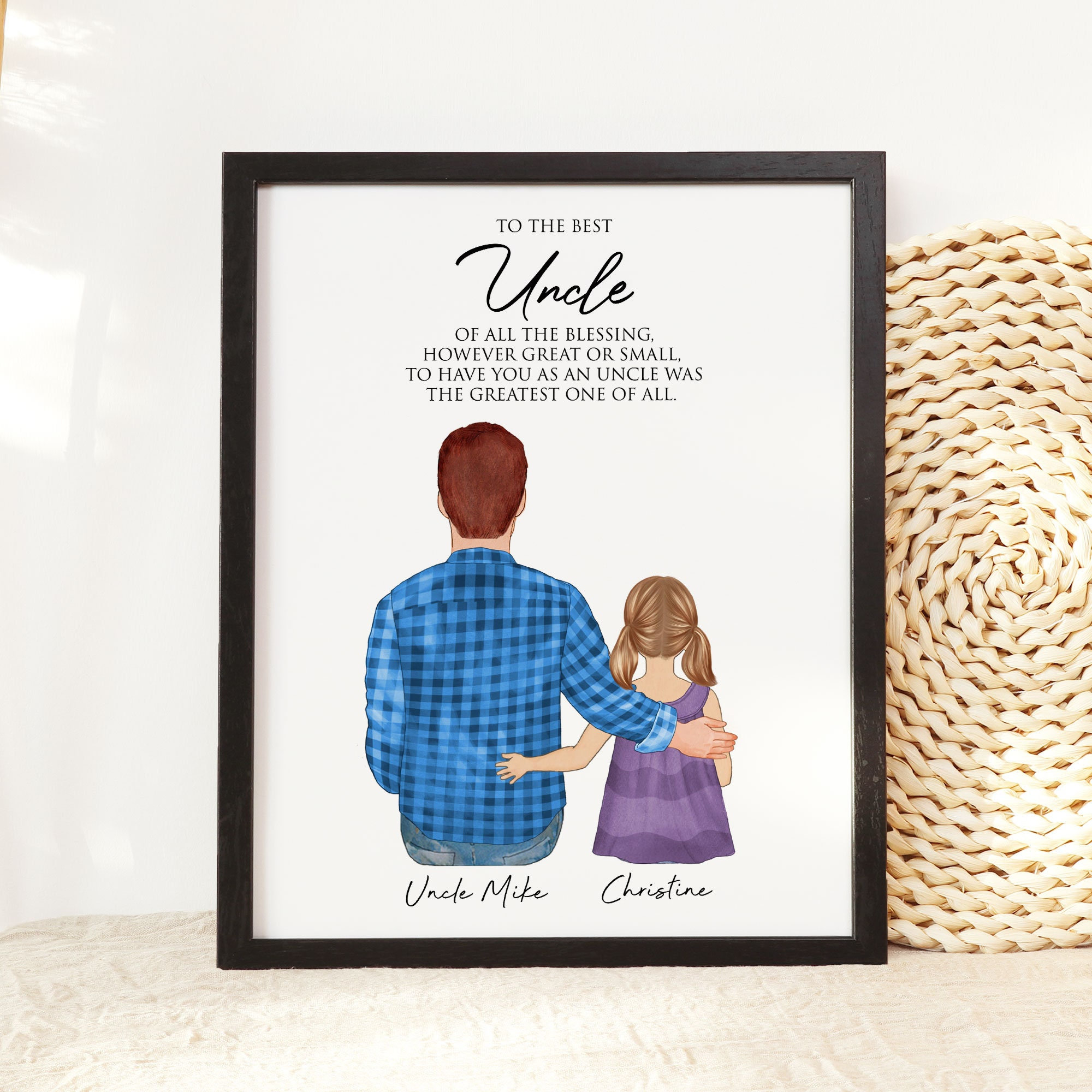 Personalized Gift For Uncle From Niece Or Nephew Valentine - Etsy
