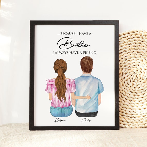 Personalized Brother Gift From Sister Brother Birthday Gift