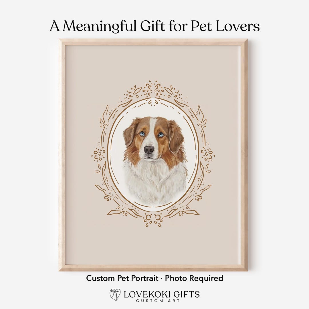 Personalized Pet Portrait From Photo, Custom Dog or Cat Watercolor ...