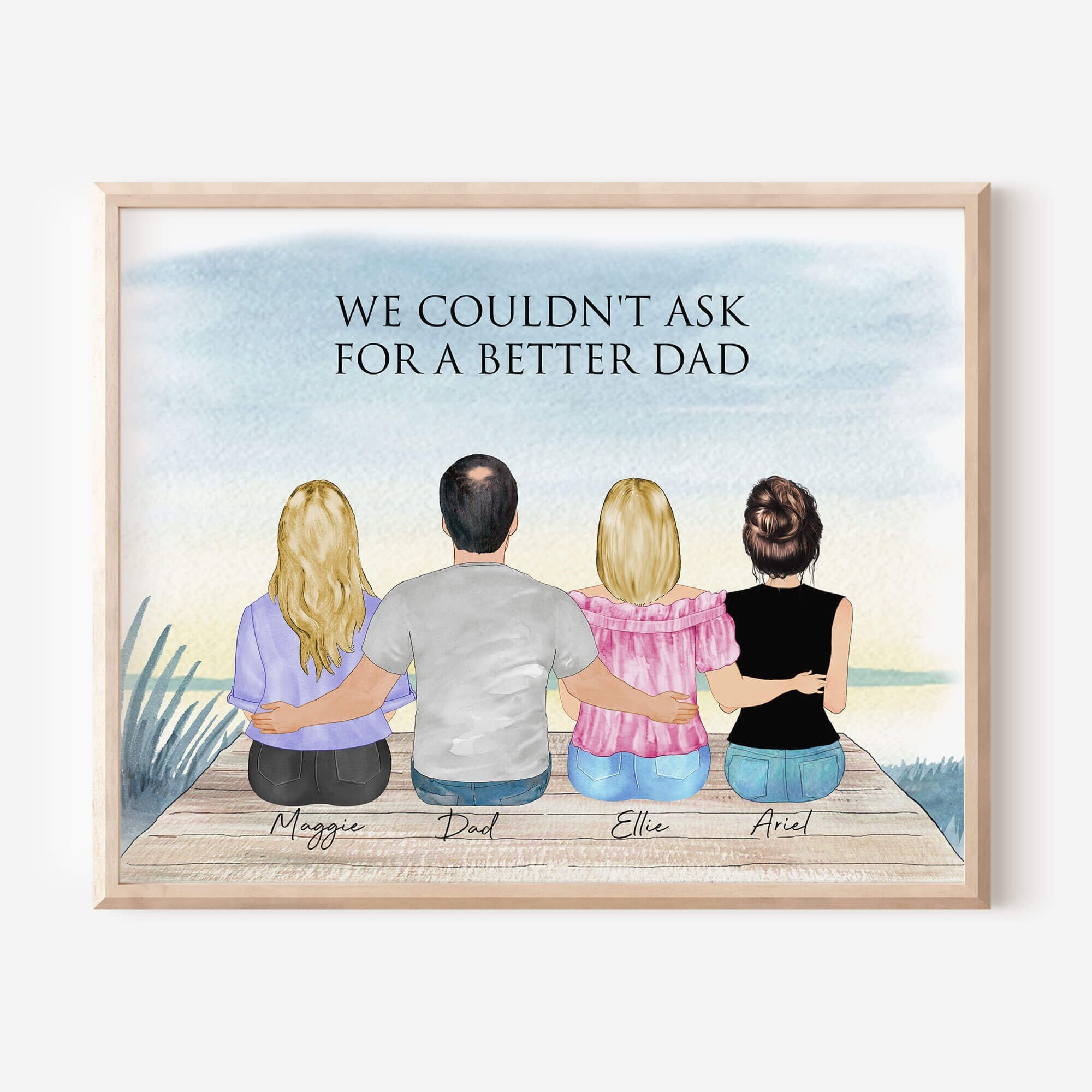 Discover Father's Day Poster, Customized for You, Personalized Fathers Day Gift for Dad from Daughter Son