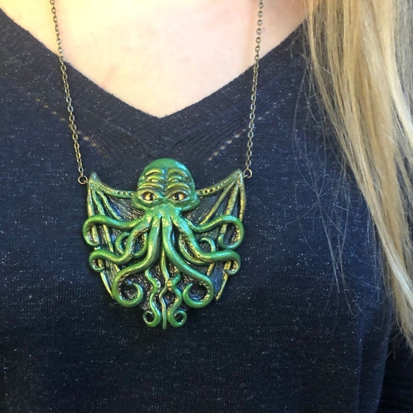 Collier pendentif Cthulhu / Cthulhu pendant / necklace