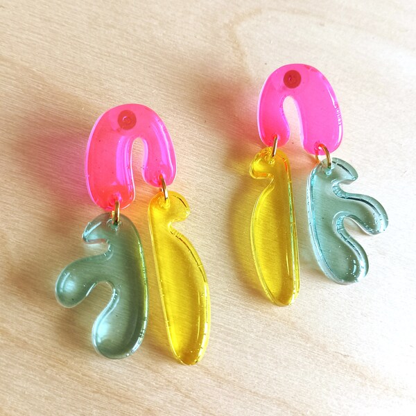 Boucles d'oreilles "Fluo"/ "Fluo" earrings