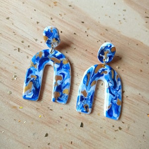 Abstract earrings "Clouds" (large model)